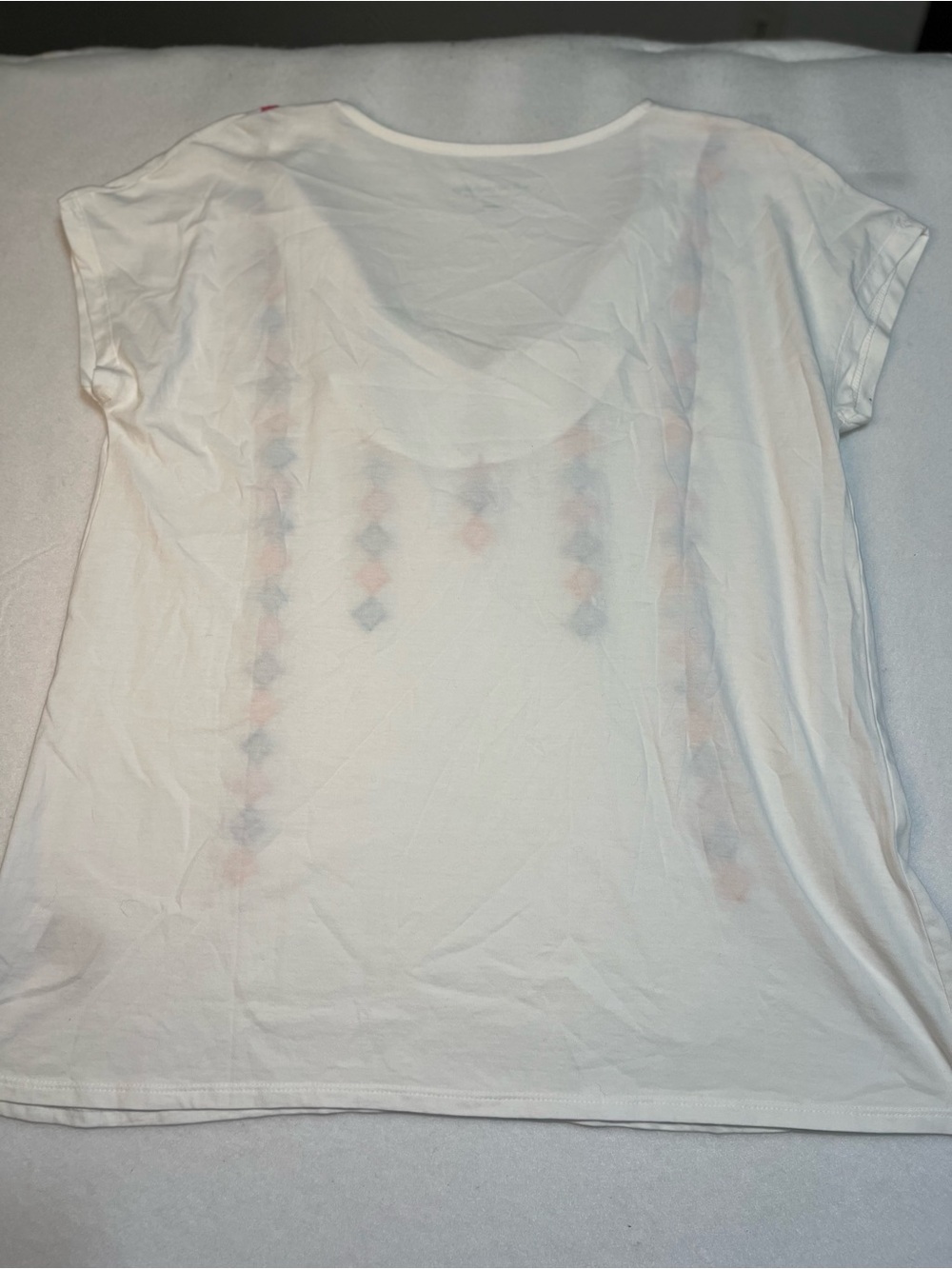 Soft Surroundings White Tee with Teal Logo - Picture 6 of 8